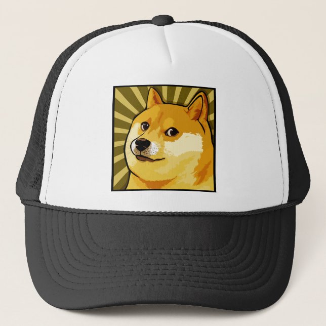 Casquette Autoportrait carré de doge de Meme de doge (Devant)