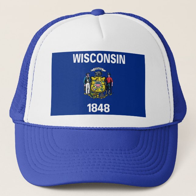 Casquette avec drapeau de l'Etat du Wisconsin - Et (Devant)