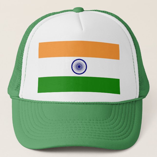 Casquette avec drapeau de l'Inde (Devant)