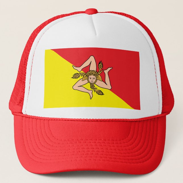 Casquette avec Drapeau de Sicile (Devant)