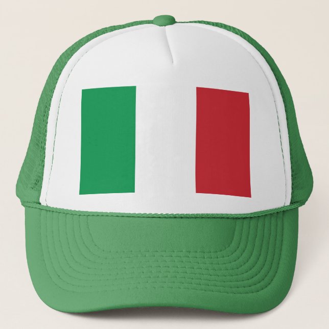Casquette avec Drapeau d'Italie (Devant)