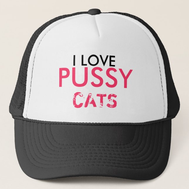 CASQUETTE AVEC J'ADORE LES CHAUSSURES PUSSY (Devant)