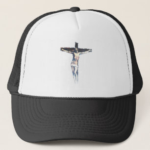 Casquette avec Jésus sur la croix