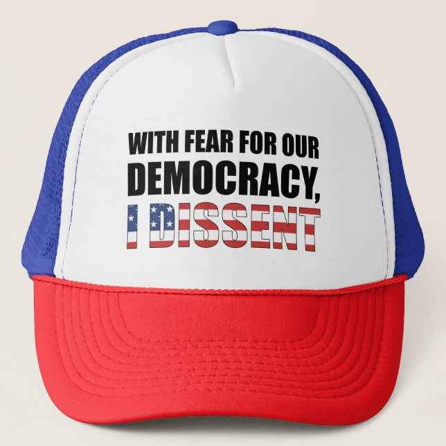 Casquette Avec La Peur De Notre Démocratie, Je Divise (Devant)
