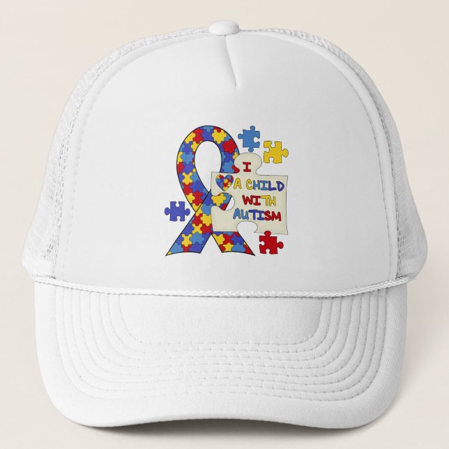 Casquette Avec le ruban de sensibilisation sur l'autisme (Devant)