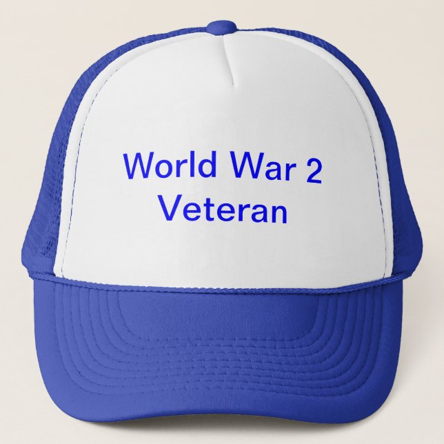 casquette avec "le vétéran de la guerre mondiale 2 (Devant)