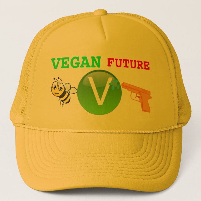 Casquette Avenir végétalien (arme à feu d'abeille V) (Devant)