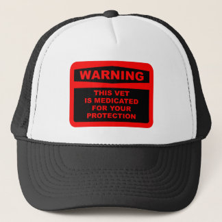 CASQUETTE AVERTISSEMENT : CE VÉTÉRINAIRE EST TRAITÉ AVEC DES