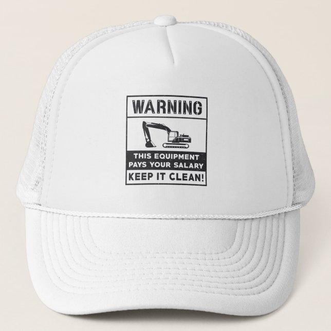 Casquette Avertissement Construction de cet équipement Excav (Devant)