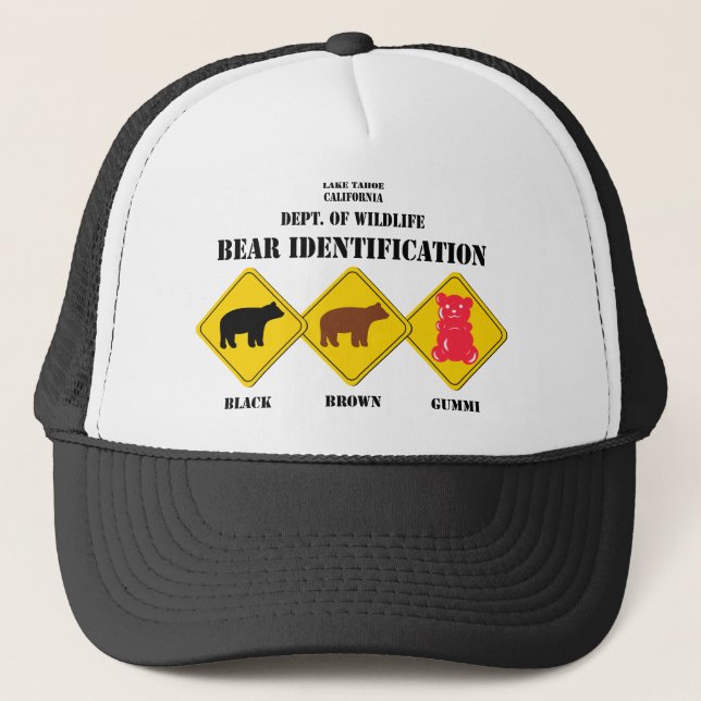 Casquette Avertissement d'ours de Gummi - faune de Tahoe (Devant)