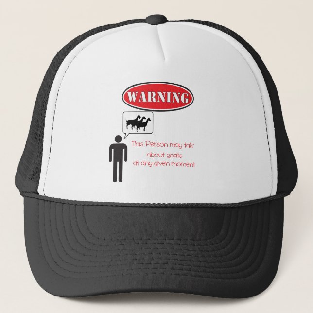 Casquette Avertissement drôle de chèvre (Devant)