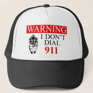 Casquette Avertissement : Je ne fais pas compose 911