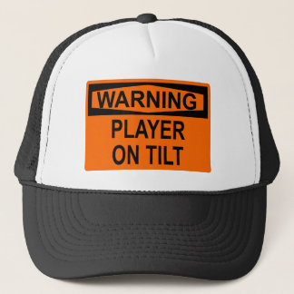 Casquette Avertissement : Joueur sur l'inclinaison