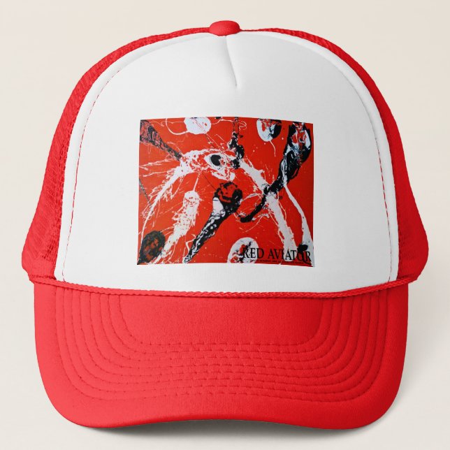 CASQUETTE AVIATEUR ROUGE (Devant)