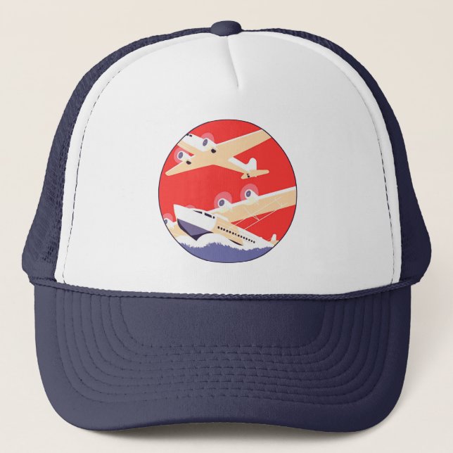 Casquette Avions volant à hélice Vintage (Devant)