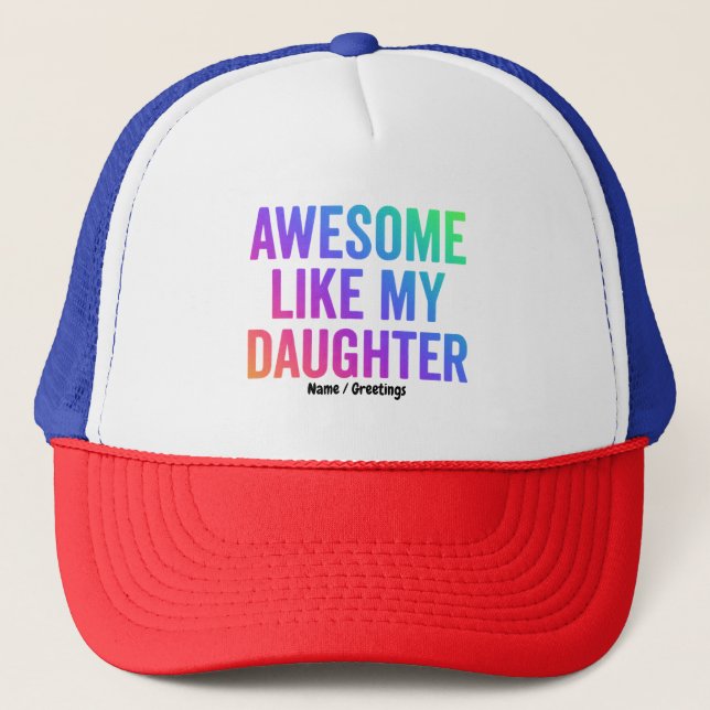 Casquette Awesome Comme Ma Fille Drôle Cadeaux de la Fête du (Devant)