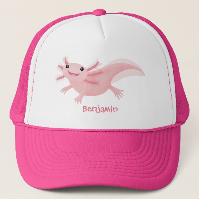 Casquette axolotl rose pâle (Devant)