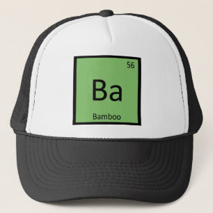 Casquette Ba - Chimie du bambou Symbole du tableau périodiqu