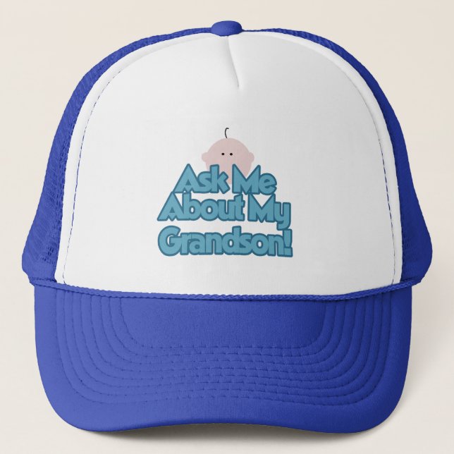 Casquette Baby Boy Demandez à propos de My Grandson Tshirts  (Devant)