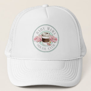 Casquette Baby Mama Social Club, Aqua et Blanc