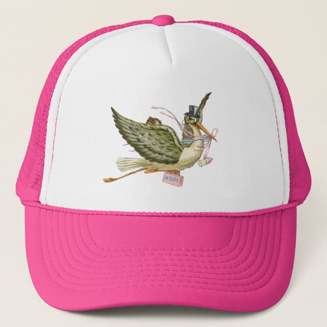 CASQUETTE BABY SHOWER STORK (Devant)