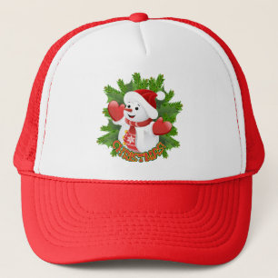 Casquette Baby Snowman avec ornement de flocons de neige en