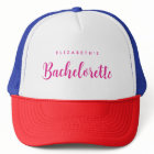 Bachelorette blanche et rose chaud pour femmes