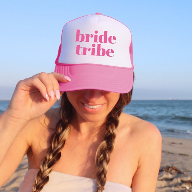Casquette Bachelorette de la tribu des mariées moderne rose- (Créateur téléchargé)