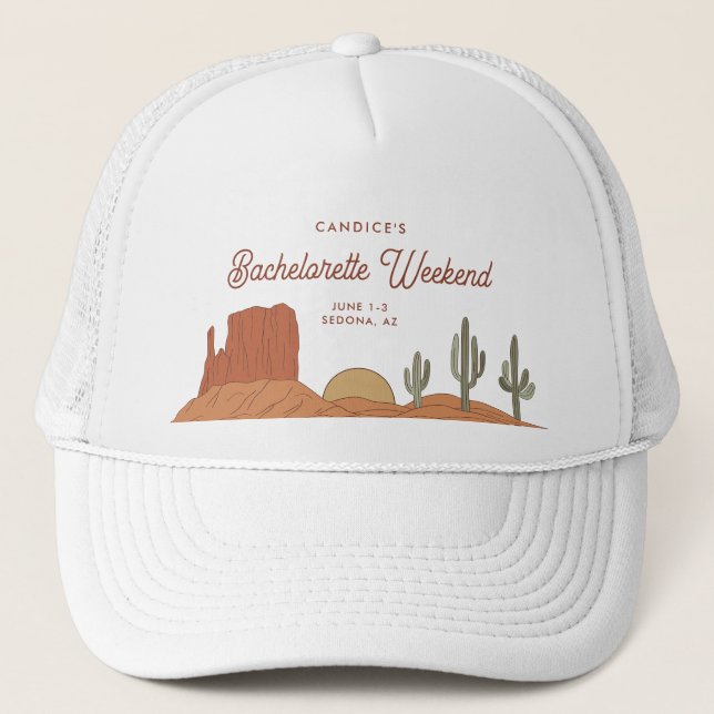 Casquette Bachelorette du désert à thème Cactus (Devant)