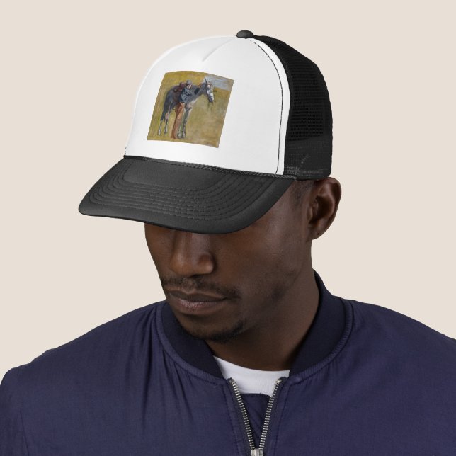 Casquette Badlands américains : Vieux West Cowboy avec cheva (En situation)