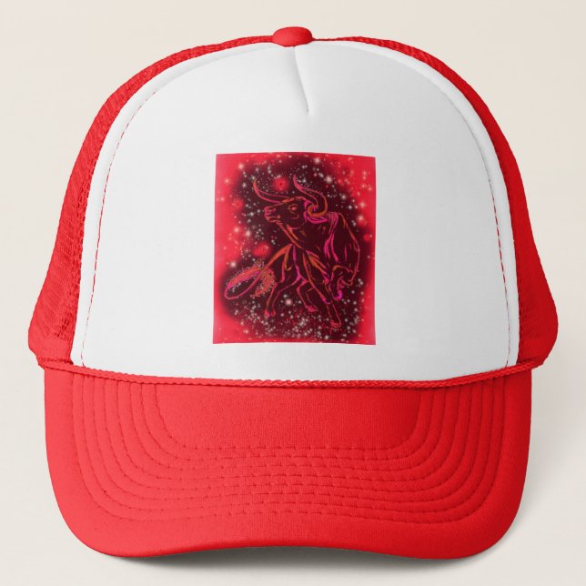 Casquette Bague Magic Red Neon - Nuit étoilée Extraordinaire (Devant)