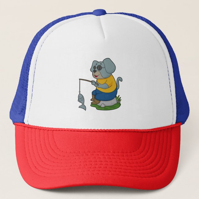Casquette Baguette de pêche du chien (Devant)