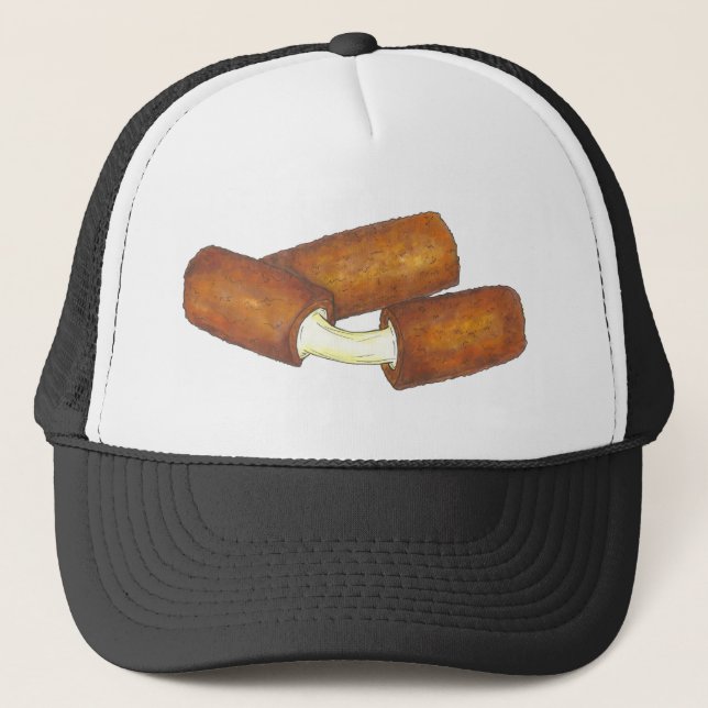 Casquette Baguettes de Mozzarella frites Fromage Poignée Ali (Devant)