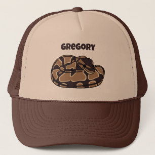 Casquette Ball Python Snake, Brown et Tan Personnalisé