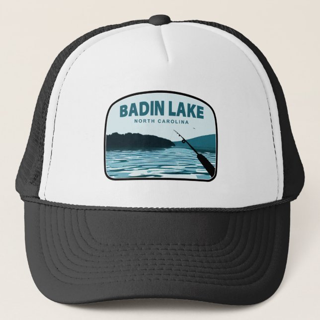 Casquette Bande de pêche du lac Badin-Caroline du Nord (Devant)