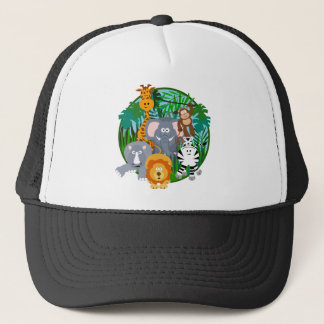 Casquette Bande dessinée d'animaux de safari