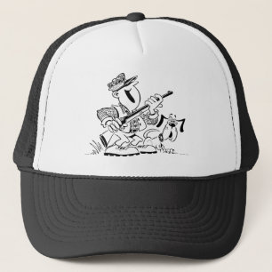 Casquette Bande dessinée de chasseur et de chien