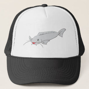 Casquette Bande dessinée heureuse de poisson-chat de rivière
