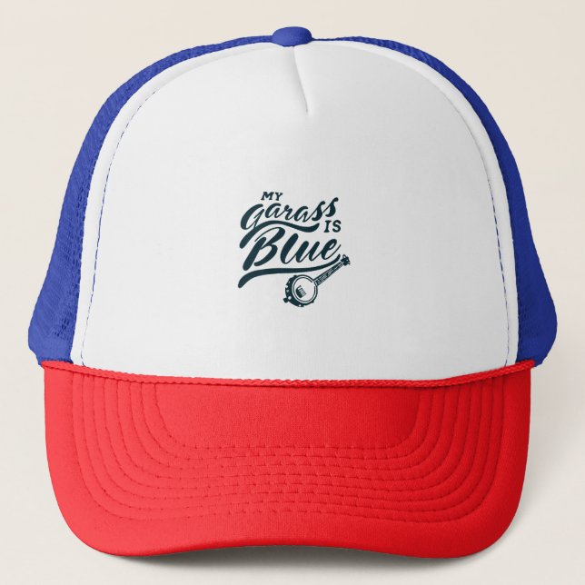 Casquette Banjo Mon verre est bleu (Devant)