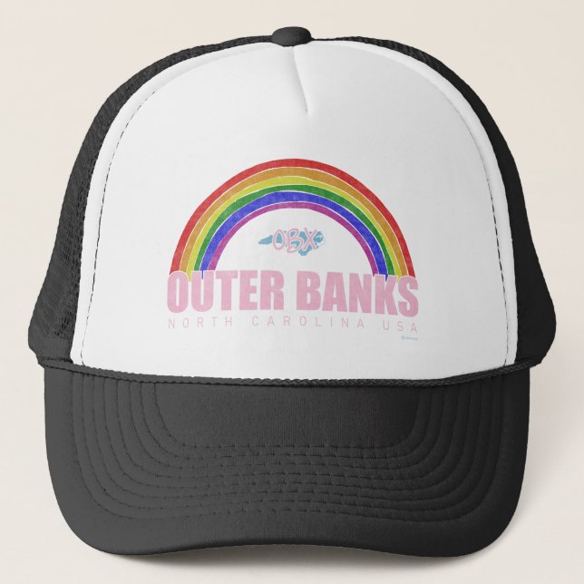 Casquette Banques extérieures arc-en-ciel OBX Caroline du No (Devant)