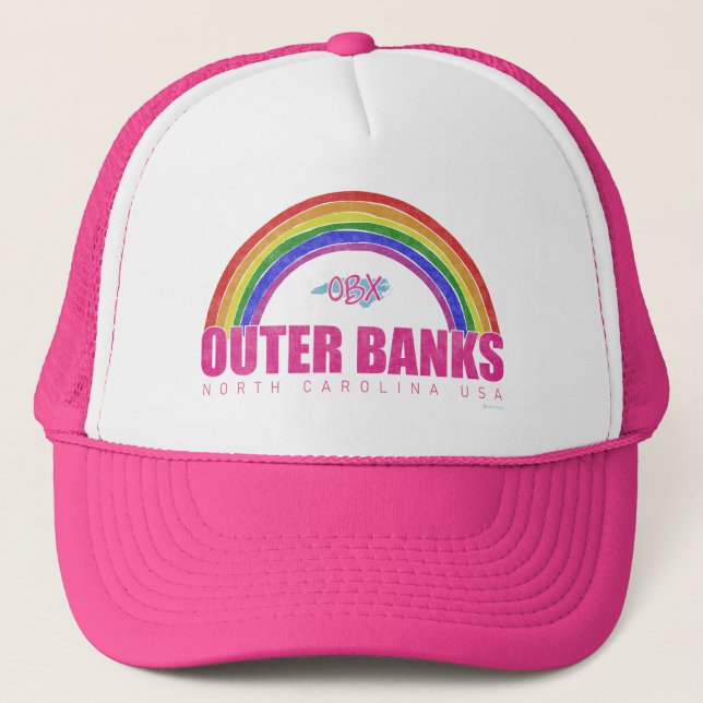 Casquette Banques extérieures arc-en-ciel OBX Caroline du No (Devant)