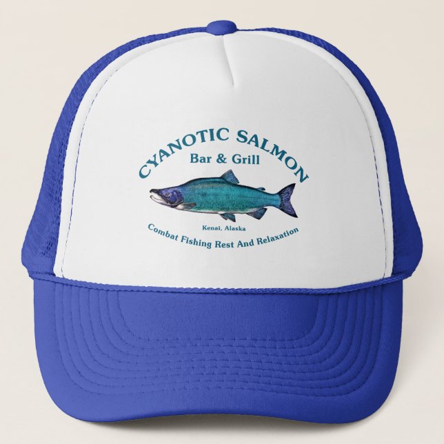 Casquette Bar et Grill Saumon Cyanotique (Devant)