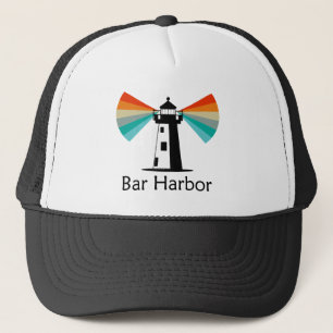 Casquette Bar Harbor Maine Phare Arc-en-ciel