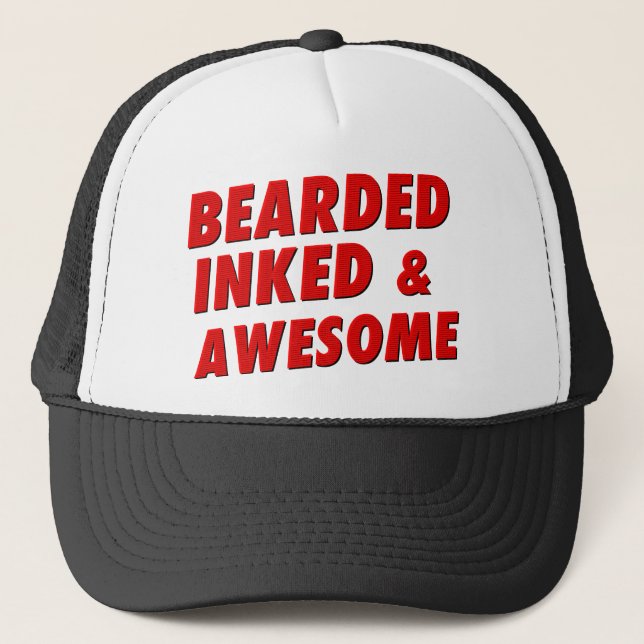 Casquette Barbu, encré et impressionnant (Devant)