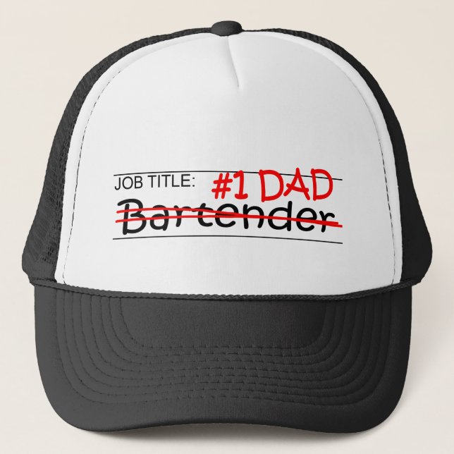 Casquette Barman de papa du travail (Devant)