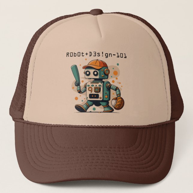 Casquette base de baseball robot mignonne (Devant)