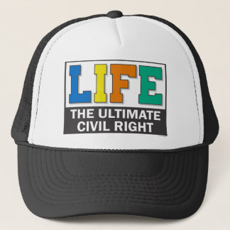 Casquette Baseball-style hat with a pro-life message.