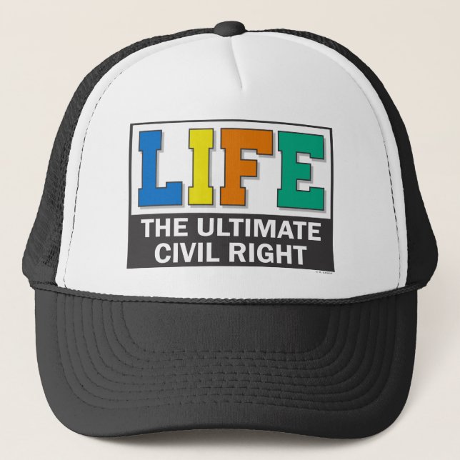 Casquette Baseball-style hat with a pro-life message. (Devant)