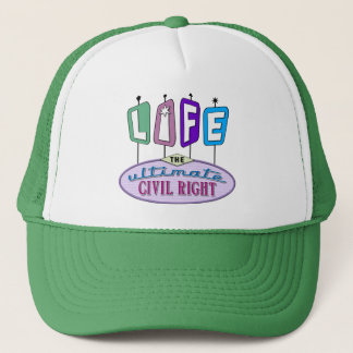 Casquette Baseball-style hat with a pro-life message.