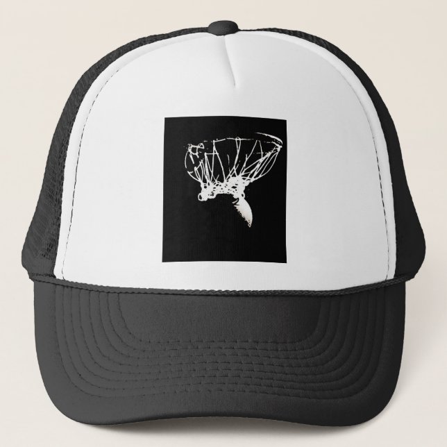Casquette Basket-ball Black White Pop Art (Devant)